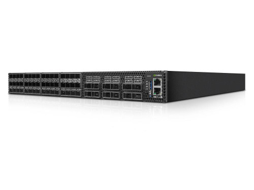 Nvidia Spectrum-2 Based 25Gbe/100Gbe 1U Open Ethernet Switch With Onyx, 48 Sfp28 Ports And 12 Qsfp28 Ports, 2 Power Supplies (Ac), X86 Cpu, Short Depth, P2C Airflow, Rail Kit - MSN3420-CB2F
