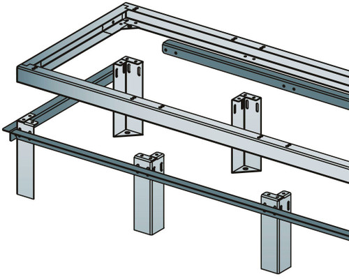 Middle Atlantic 1BAY VRK FOOT SET, 12 FLOO - VFEET-1-12