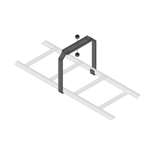 Middle Atlantic Ladder Center Support Bkt, 18IN W, Steel construction, black finish - CLB-CSB-W18