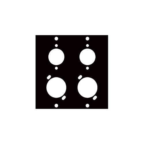 Middle Atlantic UCP MODULE, FOUR MIXED GENDER XLR PUNCHOUTS - COMBO4