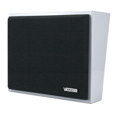 Valcom 8 Talkback Wall Speaker W/Taps, Gray/Black Grille, Paintable - V-Wtgy