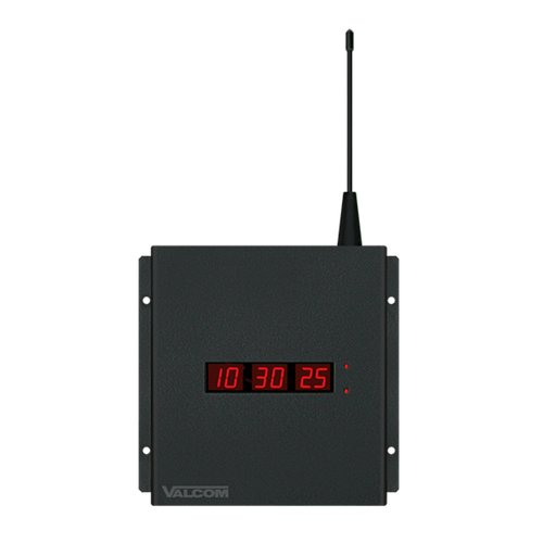 Valcom 12In Round Wireless Clock, Black, Surface Mount, Battery Operated - V-Aw12B