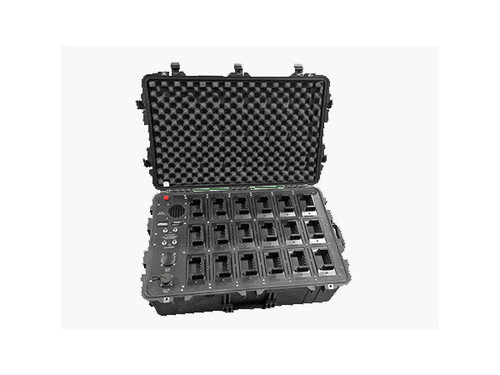 GTS Two-Way Radio Charger (12v) for HARRIS P7100, P7200 (18 bay AC/DC/Tactical Charger) - EOCC-P7100-12V