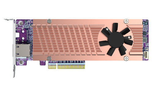 Qnap QM2 Series 2 X PCIe 2280 M2 SSD Slots PCIe 10GBE NBASE-T PORT - QM2-2P410G1T