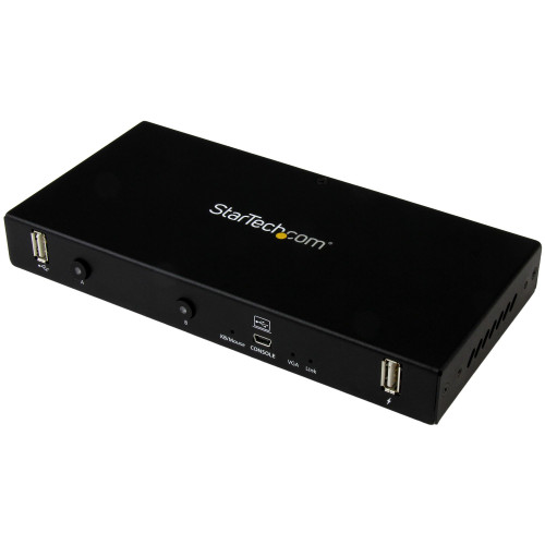 Startech 2-port KVM Console Adapter - Laptop-to-Server - Rackmount Crash Cart Adapter - Instantly turn your laptop into a 2-port KVM console, by connecting this rackmounted crash cart adapter - 2-port KVM Console - SV231USBLC