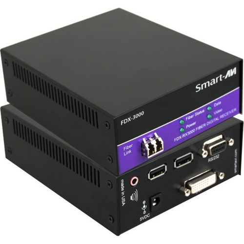 Smartavi FVX-3000-PRO-S KVM Extender - 1 Computer(s) - 32808.40 ft Range - 1920 x 1200 Maximum Video Resolution - 3 x USB - 2 x VGA - FVX-3000-PRO-S