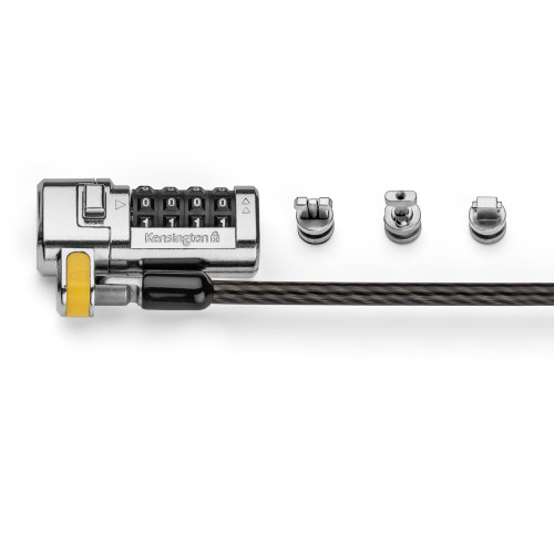 Kensington ClickSafe Universal Combination Laptop Lock - Master Coded - Carbon Steel, Plastic - 5.91 ft - For Notebook - K68106WW