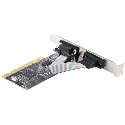 Startech 2-Port PCI RS232 Serial Adapter Card, Dual Serial DB9 Ports, Expansion/Controller Card, Windows/Linux, Standard/Low Profile - PCI2S5502