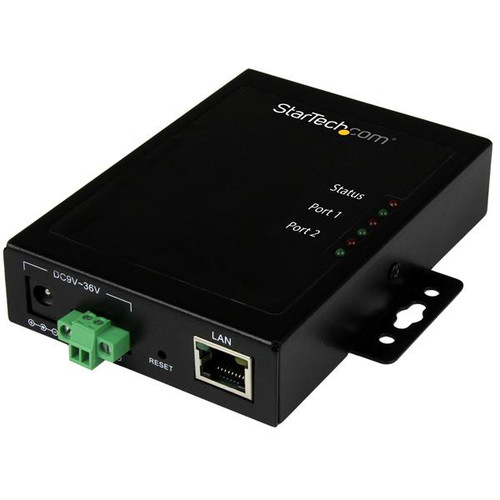 Startech 2 Port Serial-to-IP Ethernet Device Server - RS232 - Metal and Mountable - Serial Device Server - NETRS2322P