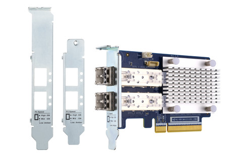 Qnap Fibre Channel Expansion Card - 16 Gbit/s - 2 x Total Fibre Channel Port(s) - SFP+ Plug-in Card - QXP-16G2FC