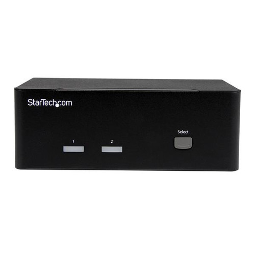 Startech 2-port KVM Switch with Dual VGA and 2-port USB Hub - USB 2.0 - Access two dual-video computers and two shared USB peripherals from a single workstation - Compatible with dual VGA computers and VGA monitors & televisions - SV231DVGAU2A