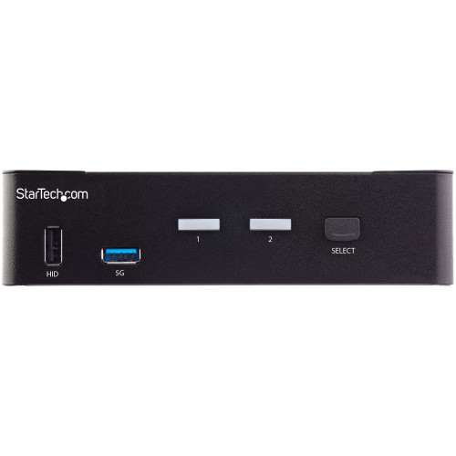 Startech 2 Port HDMI KVM Switch 4K 60Hz UHD HDR, HDMI 2.0 Single Monitor, 2 Port USB 3.0 Hub, 4x USB HID, Audio, Hotkey Switching, TAA - 2 Port HDMI KVM Switch with 2 Port USB 3.0 Hub 5Gbps - SV231HU34K6
