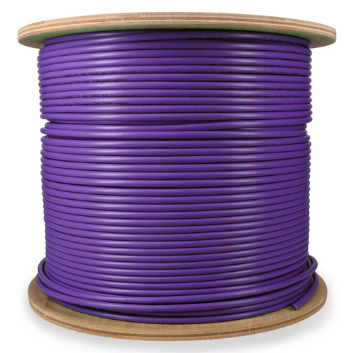 AddOn 1000ft Non-Terminated Purple Cat6A Straight STP OFNP (Plenum-rated) Copper Patch Cable - ADD-CAT6A1KSP-PE