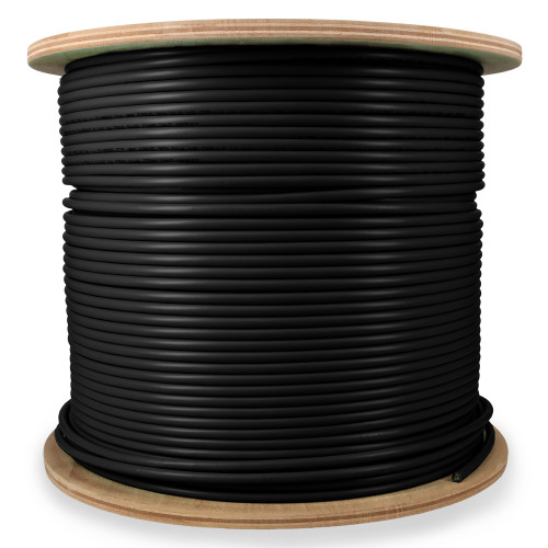 AddOn 1000ft Non-Terminated Black Cat6A STP Plenum-Rated Copper Patch Cable - ADD-CAT6A1KSP-BK