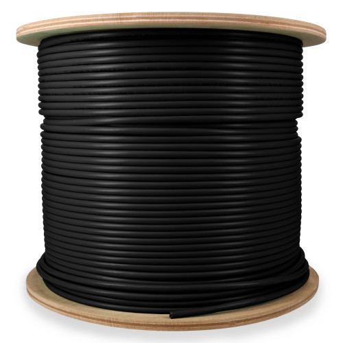AddOn 1000ft Non-Terminated Black Cat6A STP Plenum-Rated Copper Patch Cable - ADD-CAT6A1KSP-BK