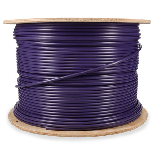 AddOn 1000ft Non-Terminated Purple Cat6 FTP Plenum-Rated Copper Patch Cable - ADD-CAT61KFP-PE