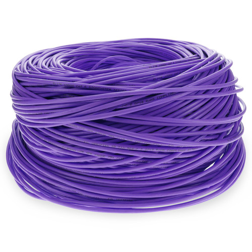 AddOn 1000ft Non-Terminated Shielded Purple Cat6 STP Plenum-Rated Solid Copper Patch Cable - ADD-CAT61KSP-PE