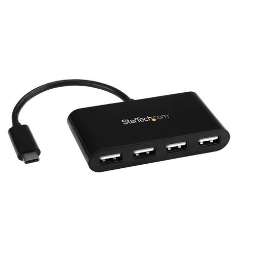 Startech 4 Port USB C Hub - Mini Hub - USB-C to 4x USB-A - USB 2.0 Hub - USB Type C Hub - USB C to USB Hub - USB C Port Expander - ST4200MINIC