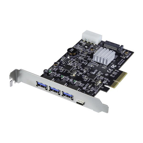 Startech 4 Port USB 3.1 PCIe Card - 3x USB-A and 1x USB-C - 2x Dedicated Channels - USB C PCIe Card - PCIe to USB 3.1 - USB 3.1 Type C PCIe Card - PEXUS313AC2V