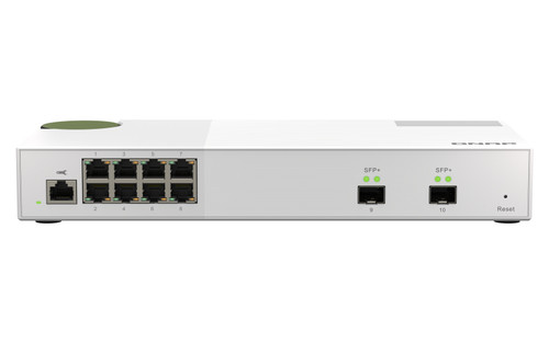 Qnap QSW-M2108-2S Ethernet Switch - 8 Ports - Manageable -  2 Layer Supported - Modular - 12.17W Power Consumption - Twisted Pair, Optical Fiber - Desktop - QSW-M2108-2S