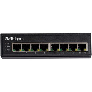 StarTech Industrial 8 Port Gigabit PoE Switch 30W