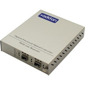 AddOn 1 10/100/1000Base-TX(RJ-45) to 2 Open SFP Ports with Failover Protection Standalone Media Converter Card Kit - ADD-MCC1GTX2SFP-FOSK