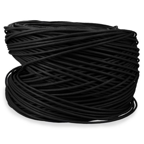 AddOn 1000ft non-terminated Black Cat5E Straight UTP PVC Copper Patch Cable - ADD-CAT5EBULK1K-BK