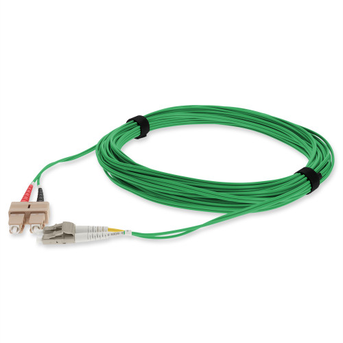 AddOn 10 Meter, Green Jacket TAA Compliant Fiber Cable - AOT-SC-LC10MOM3G