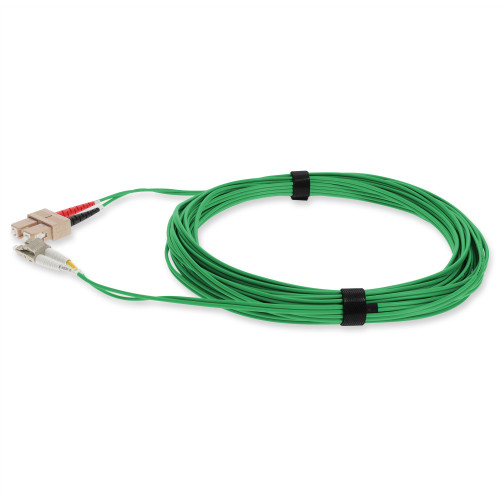 AddOn 10 Meter, Green Jacket TAA Compliant Fiber Cable - AOT-SC-LC10MOM3G