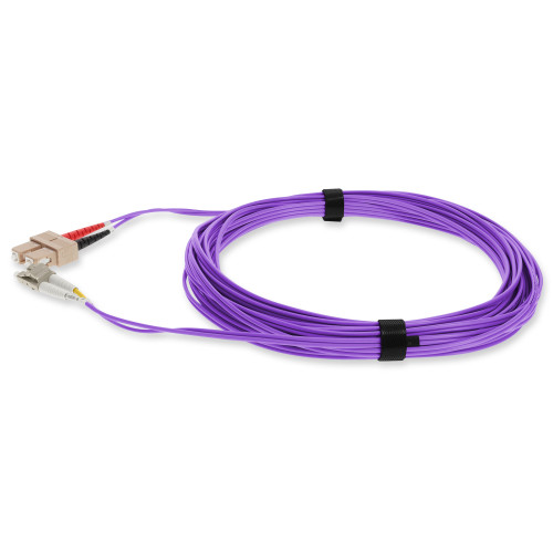 AddOn 7 Meter, Violet Jacket TAA Compliant Fiber Cable - AOT-SC-LC7MOM3V
