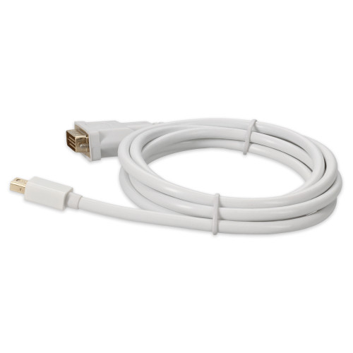 AddOn 6ft Mini-DisplayPort to DVI-D Male White Cable - MDP2DVIDMM6W