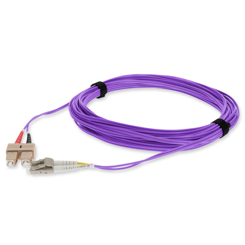 AddOn 3 Meter, Violet Jacket TAA Compliant Fiber Cable - AOT-SC-LC3MOM3V