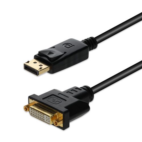 AddOn 5 pack of Lenovo 45J7915 Compatible 20.00cm (8.00in) DisplayPort Male to DVI-I (29 pin) Female Black Adapter Cable - 45J7915-AO-5PK