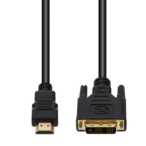 AddOn 6ft HDMI Male to DVI-D Male Black Adapter Cable - HDMI2DVIDS6F