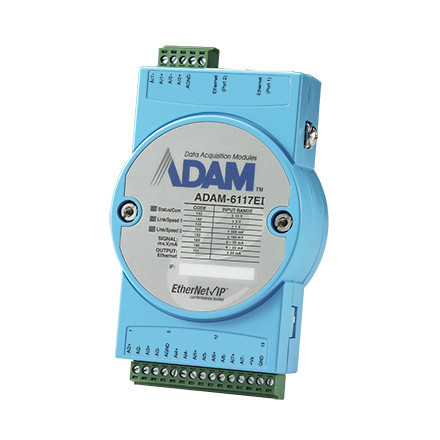 Advantech B+B SmartWorx 8-ch Isolated Analog Input Modbus TCP Module - ADAM-6217