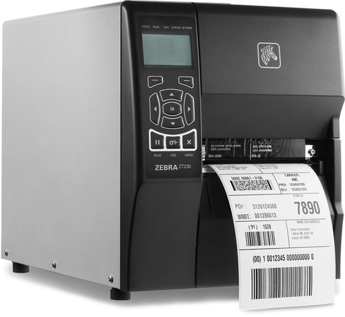 Zebra ZT230 Industrial Direct Thermal/Thermal Transfer Printer - Monochrome - Label Print - USB - Serial - LCD Display Screen - Peel Facility - 4.09" Print Width - 6 in/s Mono - 203 dpi - Wireless LAN - 4.50" Label Width - ZT23042-T11A00FZ
