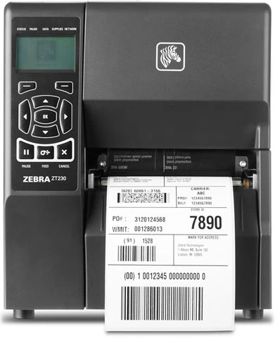 Zebra ZT230 Industrial Direct Thermal/Thermal Transfer Printer - Monochrome - Label Print - Ethernet - USB - Serial - LCD Display Screen - 4.09" Print Width - 6 in/s Mono - 203 dpi - 4.50" Label Width - 39" Label Length- ZT23042-T11200FZ