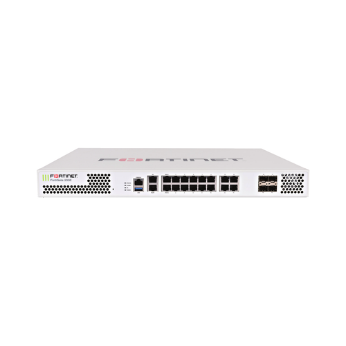 Fortinet FortiGate 200E Network Security/Firewall Appliance - 16 Port - 1000Base-T, 1000Base-X - Gigabit Ethernet - AES (128-bit), AES (256-bit), SHA-256 - 16 x RJ-45 - 4 Total Expansion Slots - 1U - Ra - FG-200E-USG-BDL-980-36