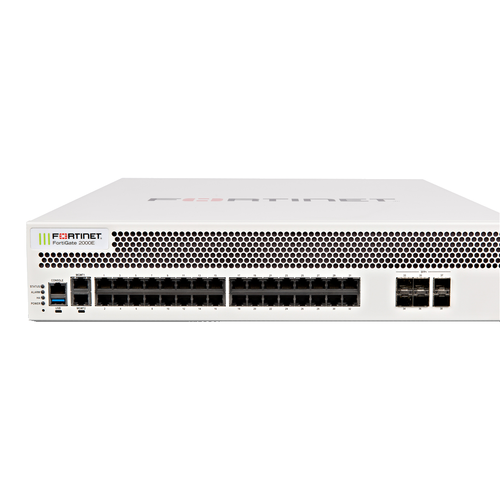 Fortinet FortiGate 2000E Network Security/Firewall Appliance - 32 Port - 10GBase-X, 1000Base-T - 10 Gigabit Ethernet - AES (256-bit), SHA-256 - 32 x RJ-45 - 6 Total Expansion Slots - 2U - Rack-mountable - FG-2000E-BDL-USG-980-36