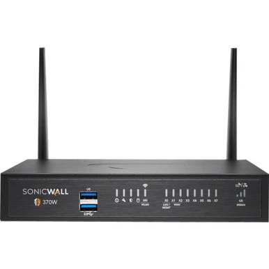 Sonicwall Tz370W Network Security/Firewall Appliance - 8 Port - 10/100/1000Base-T - Gigabit Ethernet - Wireless LAN Ieee 802.11Ac - Des, 3Des, Md5, Sha-1, AES (128-Bit), AES (192-Bit), AES (256-Bit), Wpa, Wpa2, Wep, Tkip - 8 X RJ-45 - 02-SSC-6834