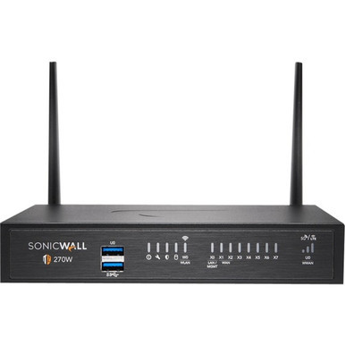 Sonicwall Tz270W Network Security/Firewall Appliance - 8 Port - 10/100/1000Base-T - Gigabit Ethernet - Wireless Lan Ieee 802.11Ac - Des, 3Des, Md5, Sha-1, Aes (128-Bit), Aes (192-Bit), Aes (256-Bit), Wpa, Wpa2, Wep, Tkip - 8 X Rj-45 - 02-SSC-7313