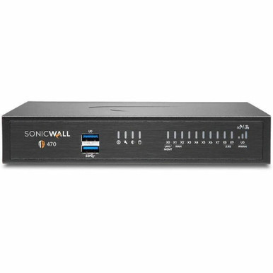 Sonicwall Tz470 Network Security/Firewall Appliance - 8 Port - 10/100/1000Base-T - 2.5 Gigabit Ethernet - Des, 3Des, Md5, Sha-1, Aes (128-Bit), Aes (192-Bit), Aes (256-Bit) - 8 X Rj-45 - 2 Total Expansion Slots - 1 Year Totalsecure - 02-SSC-6800