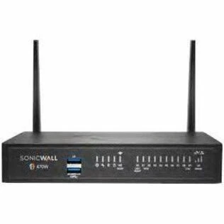 Sonicwall Tz470W Network Security/Firewall Appliance - 8Port - 10/100/1000Base-T - 2.5 Gigabit Ethernet - Wireless LAN Ieee 802.11Ac - Des, 3Des, Md5, Sha-1, AES (128-Bit), AES (192-Bit), AES (256-Bit), Wpa, Wpa2, Wep, Tkip - 8 X RJ-45 - 02-SSC-6804