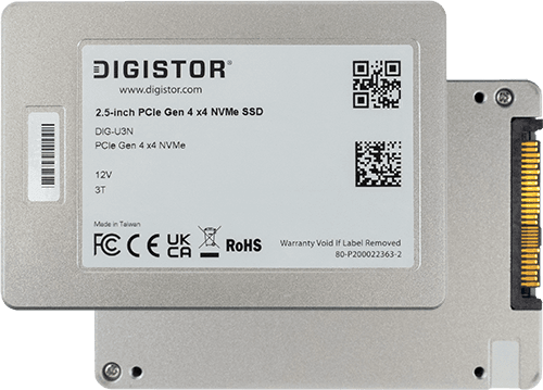 Digistor 1.92Tb U.3 PCIe Gen 4X4 NVMe Tcg Opal SSD, 1 Dwpd - DIG-P4U30G31-01920