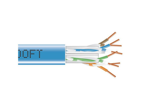 Blackbox Cat6 550-MHz Solid Ethernet Bulk Cable - Unshielded (UTP), Cmp Plenum,Black, 1000-Ft. (304.8-M) Pull-Box, Gsa, TAA, 45 Day Standard Return Policy - EYN881B-PB-1000