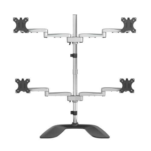 Startech Quad-Monitor Stand - Articulating - Steel & Aluminum - ARMQUADSS