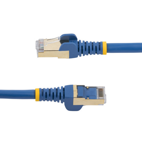 Startech 35 Ft Cat6A Ethernet Cable - 10 Gigabit Shielded Snagless Rj45 100W PoE Patch Cord - 10Gbe STP Category 6A Network Cable W/Strain Relief - Blue Fluke Tested Ul/Tia Certified - C6ASPAT35BL