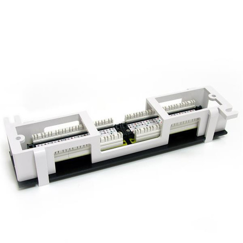 Startech 12 Port 1U Wall Mount Cat 6 110 Patch Panel - 45 Degree - C6PANL4512