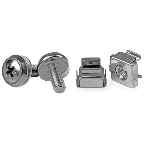 Startech 50 Pkg M5 Mounting Screws And Cage Nuts For Server Rack Cabinet - CABSCREWM5