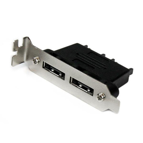 Startech 2 Port Low Profile SATA To Esata Plate Adapter - F/M - ESATAPLT2LPM